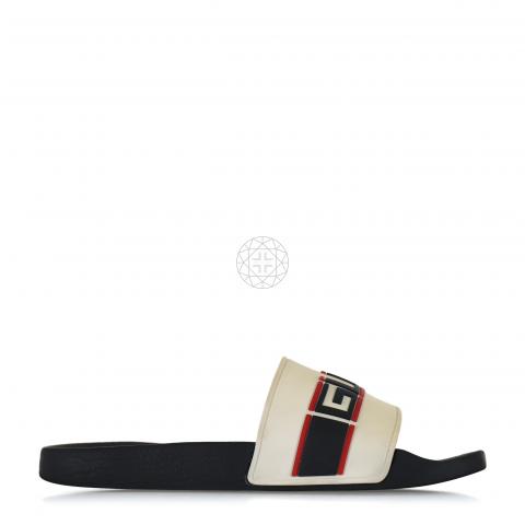 Gucci striped slides deals